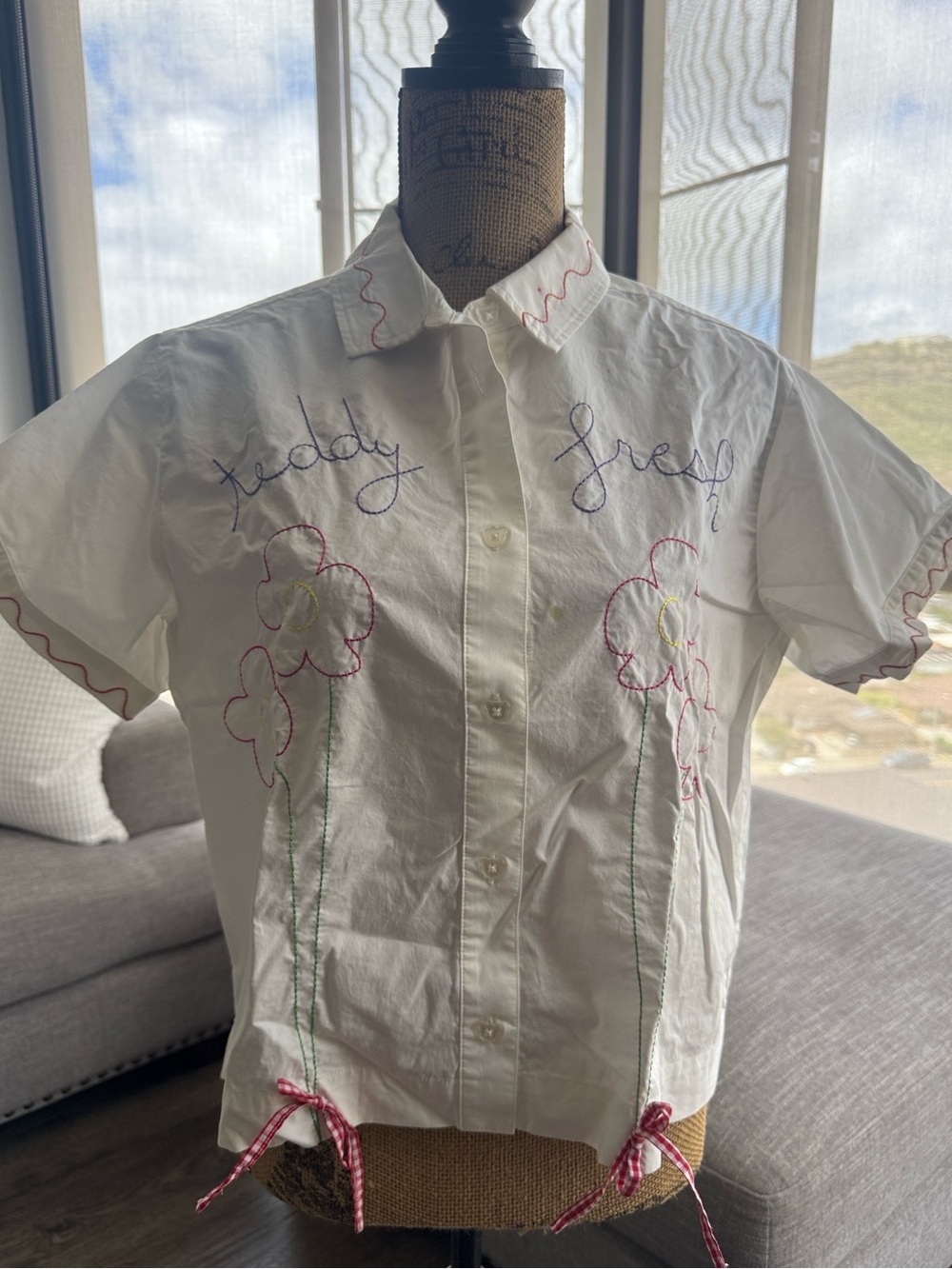 Country style Crop Top women’s button down shirt